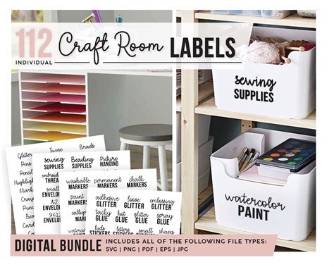 Craft Storage Labels