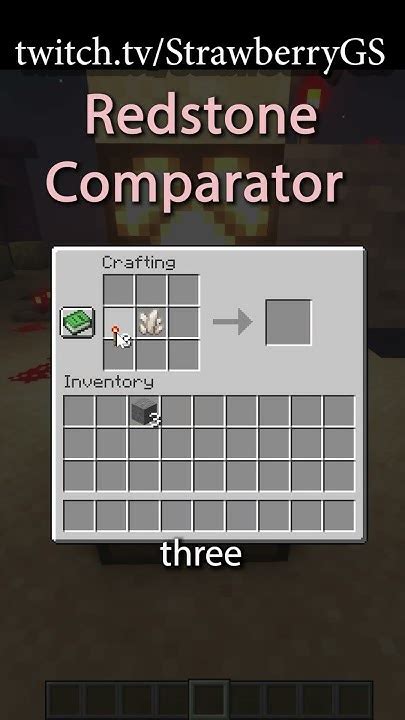 crafting recipe for redstone comparator