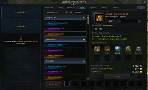 Crafting Tools Lost Ark