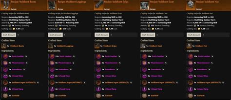 Crafting Voidbent Armor