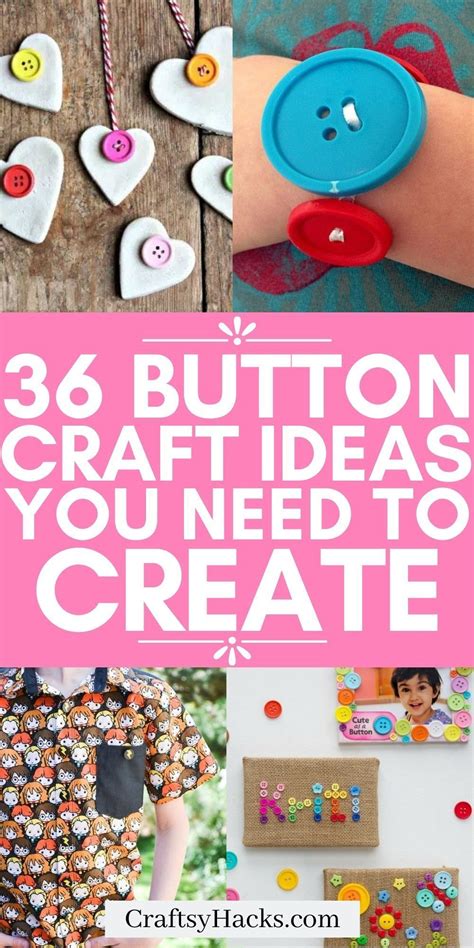 crafts with buttons diy kit version creative projects  fun