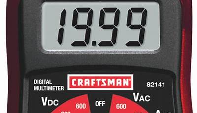 Craftsman Multimeter 82141 Manual Pdf