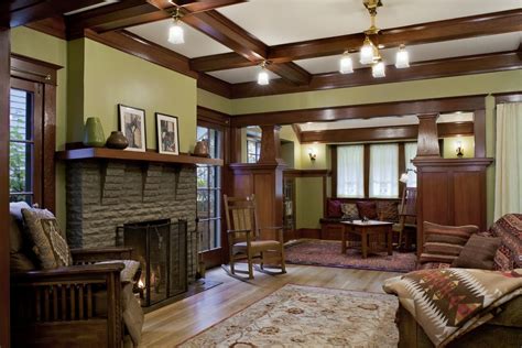 Laurelhurst 1912 Craftsman living room after Hooked on Houses
