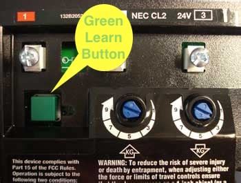 How to Program the Travel on a Chamberlain Garage Door Opener with a