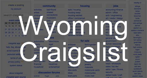 craigs list wy