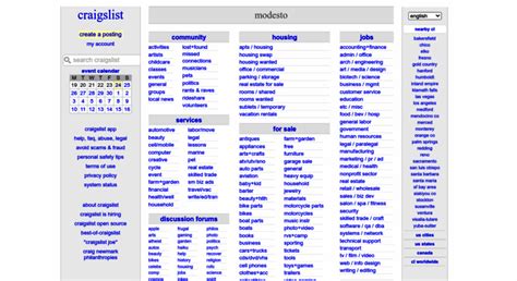 Find Local Deals and Classifieds: Explore craigslist en modesto ca for Your Next Discovery