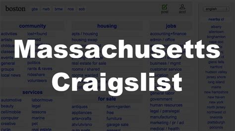 craigslist massachusetts