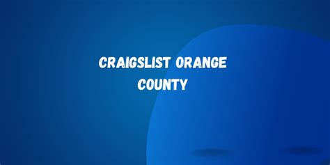 craigslist of oc