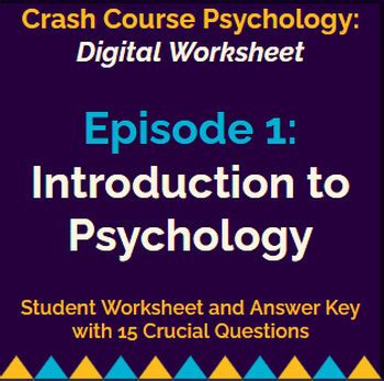 Crash Course Intro To Psychology Questions