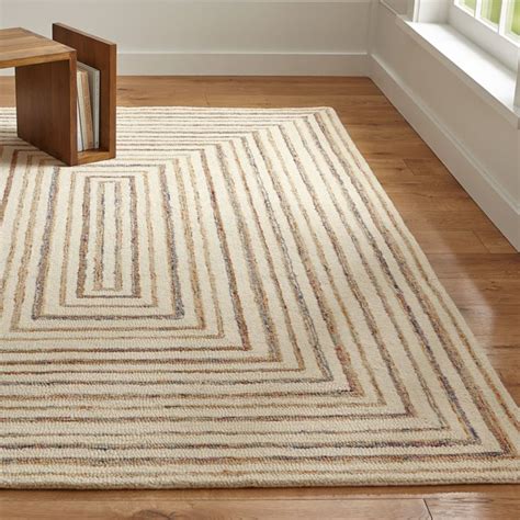 Used Crate and Barrel geometric wool rug for sale in Norwalk letgo