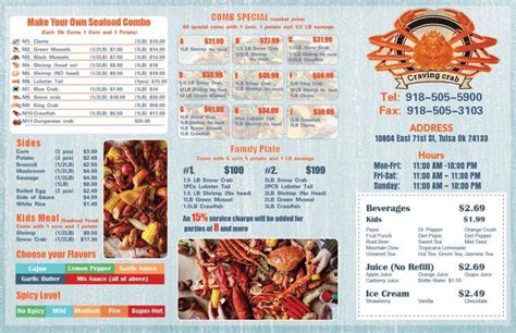 craving crab tulsa menu