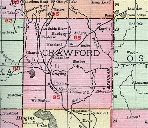 Crawford County Printable Map