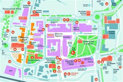 crawley town centre map