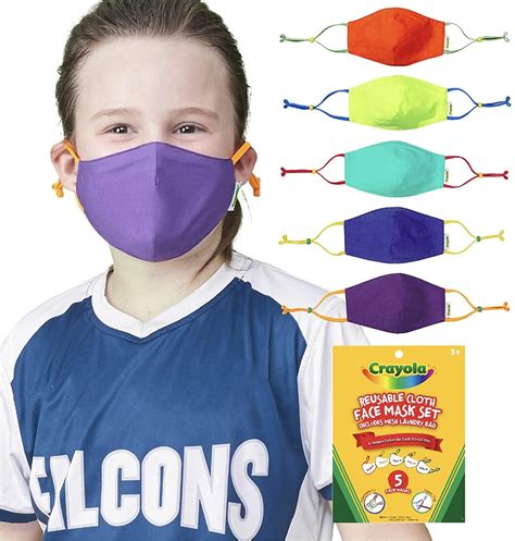 Crayola™ Kids Mask Set, Tip™ Faces, 5 Masks for Kids, Adults or Teens