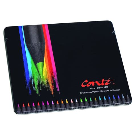 Crayons de couleur aquarellables Conté 24 crayons Crayon de