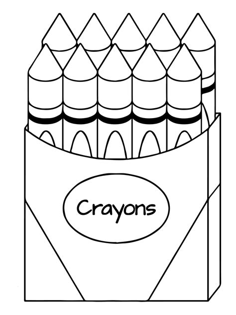 Crayon Box Printable Image
