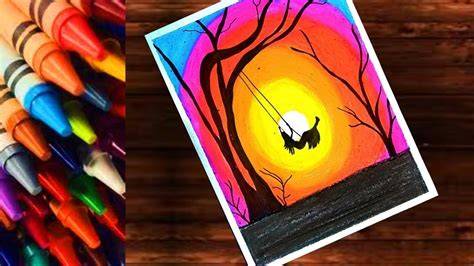 crayon colour drawing