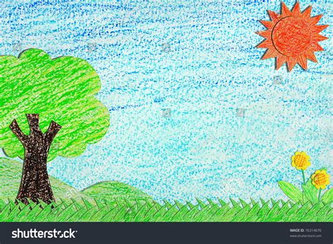 crayon drawing background