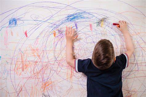 crayon drawing on wall