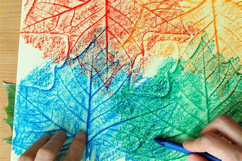 Crayon Leaf Rubbing