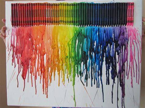 crayon melting drawing