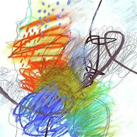 crayon scribbling drawing