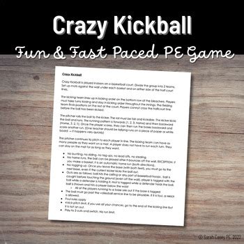 Crazy Kickball Pe Game