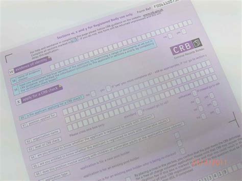 crb check application form