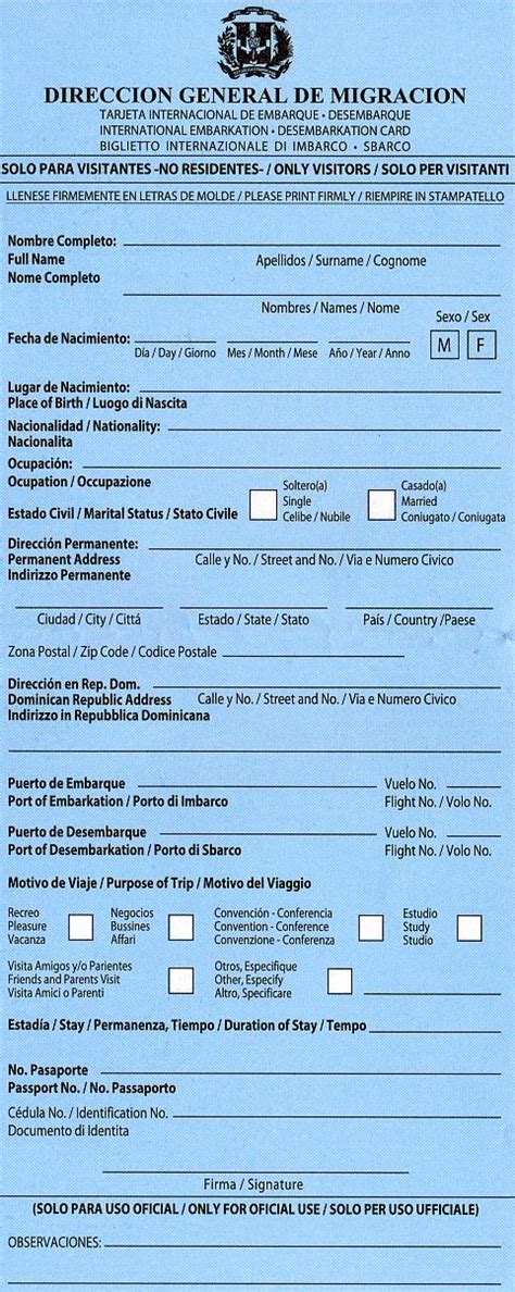 crba application form dominican republic