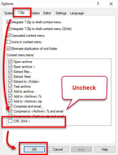 How to remove CRC SHA from Windows 10?