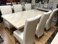 beautiful cream marble dining table and 6 chairs in Nottingham