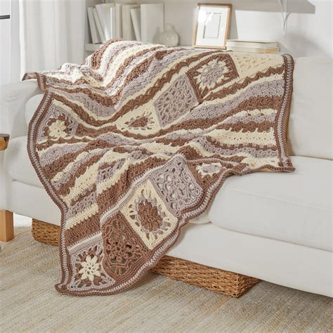 Cream/Brown Throw Blanket