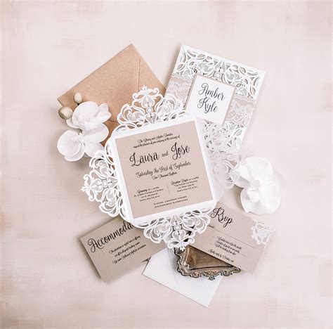 Cream Colored Printable Wedding Invitations