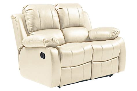 cream colored reclining sofa