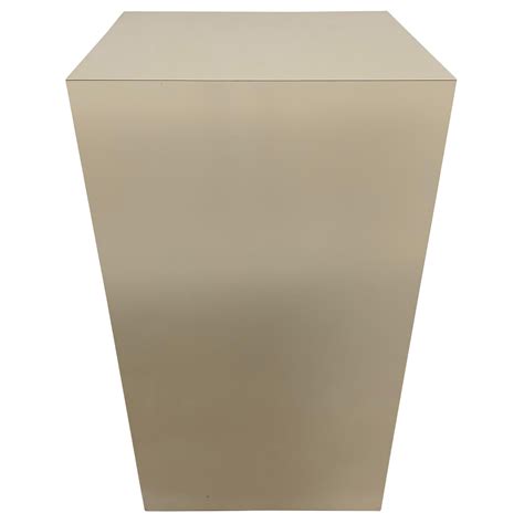 Cream Pedestal Side Table