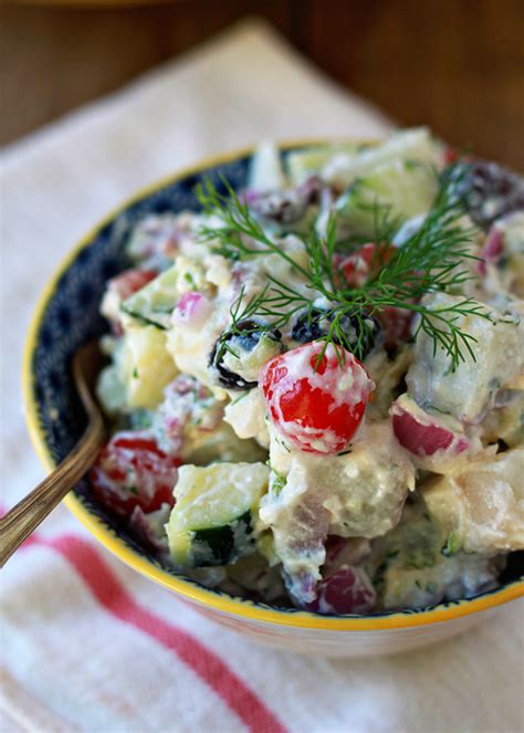 creamy greek potato salad