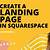 create landing page squarespace
