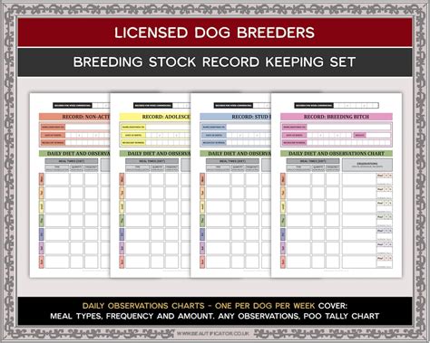 create a dog breeding workbook