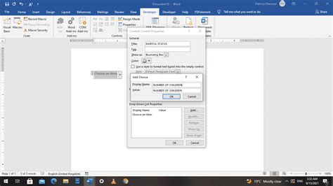 Create A Fillable Box In Word