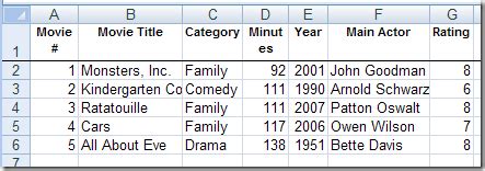 Create A Movie Collection Database In Excel - Kagesov