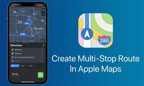 create a multi stop route in apple maps