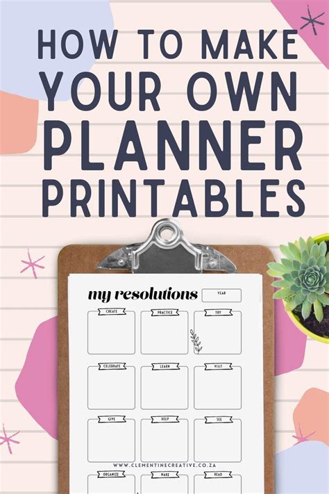 Create A Planner To Printables