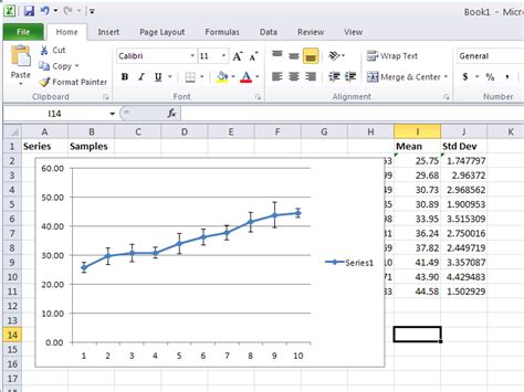 create a standard deviation chart in excel