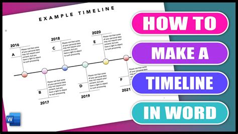 create a timeline graphic in word