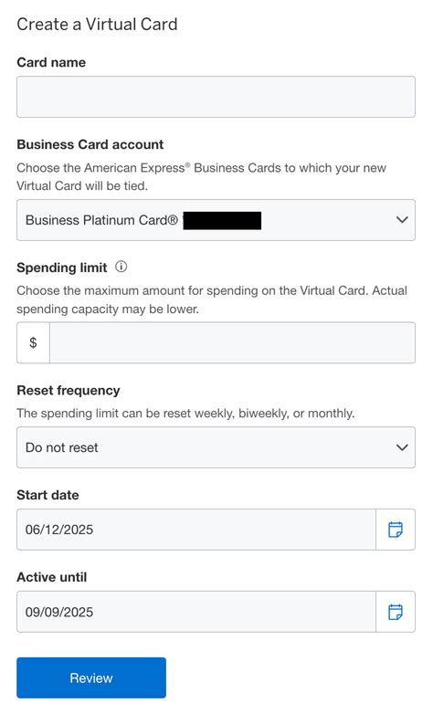 create a virtual card online