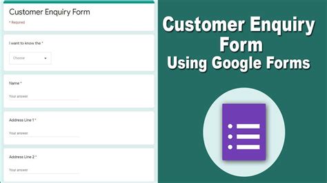 create an enquiry form