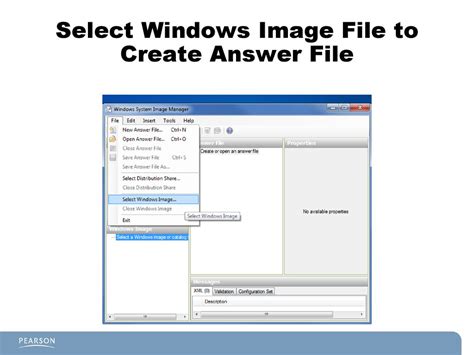 Create Answer File Windows System Image Manager