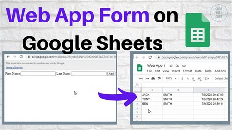create app from google sheets