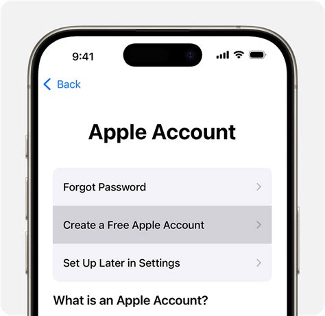 Create Apple Id Free Account