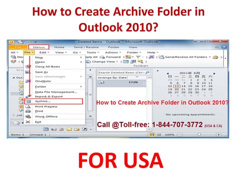 create archive folder in outlook 2010